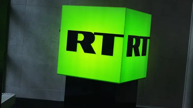 Russian state-backed RT sign