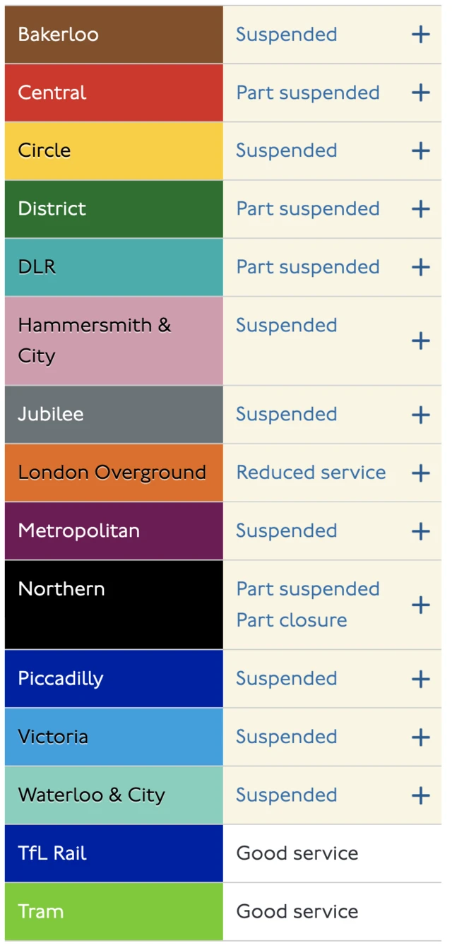 TfL status update