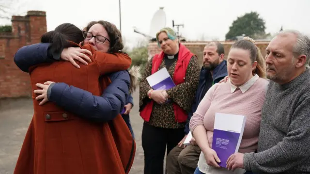 Families hugging