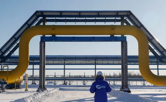 Gazprom gas pipeline near far eastern town of Svobodny