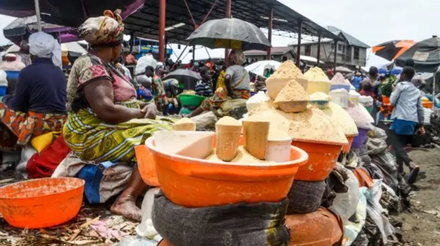 A market stall in Goma, DR Congo - 2019