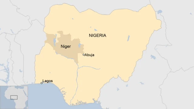 A map of Nigeria