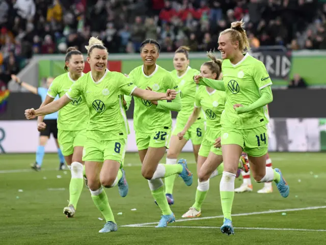 Wolfsburg celebrate