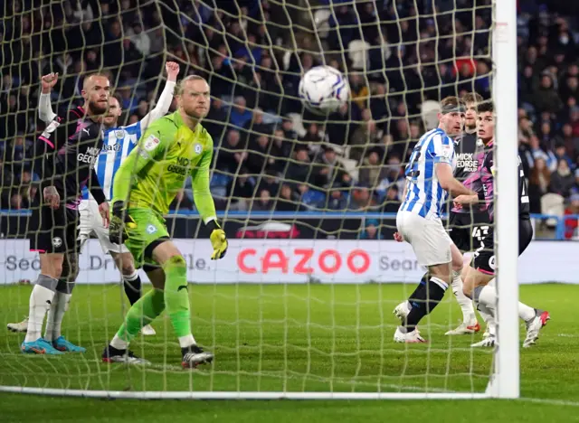 Tom Lees scores for Huddersfield