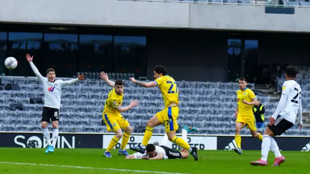 Fulham appeal for a penalty