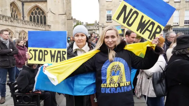 Protesters in Bath