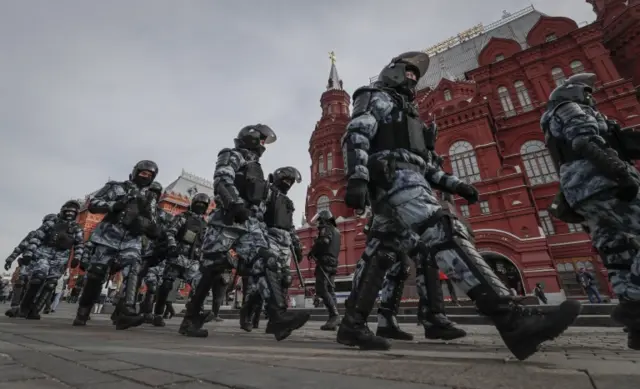 Police deployed in Moscow amid protest against Russia's invasion of Ukraine