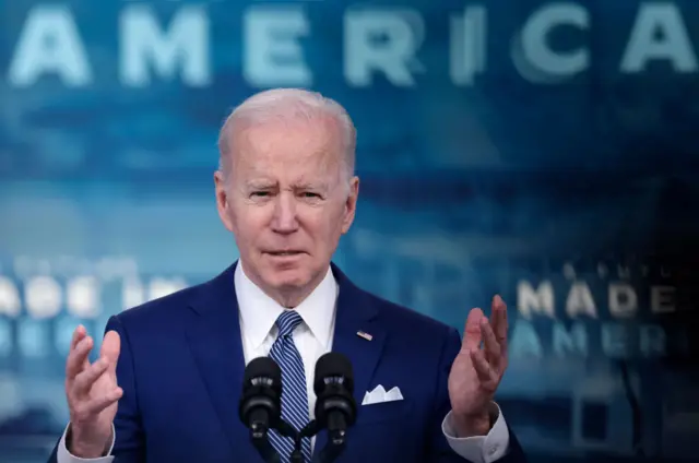 President Joe Biden speaks about the February jobs report during an event at the White House complex March 4, 2022 in Washington, DC.