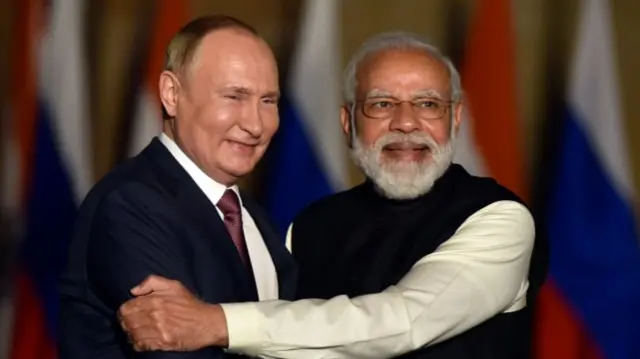 Putin and Modi in December 2021