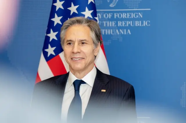 US State Secretary Antony Blinken, in Lithuania