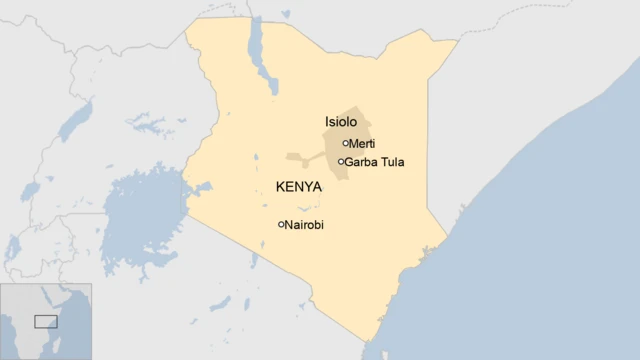 A map of Kenya