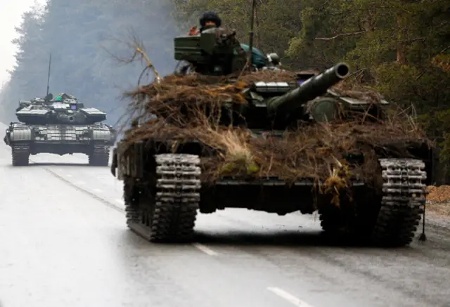 Ukrainian tanks