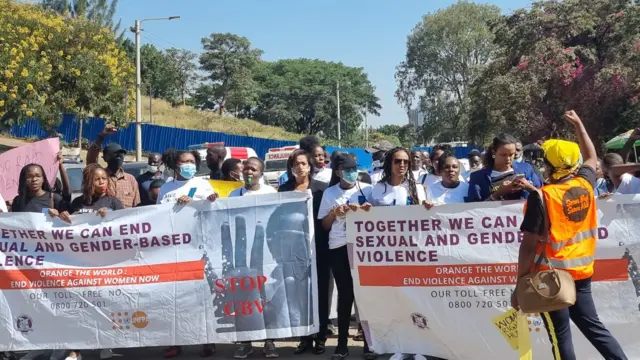 Protesters in Nairobi