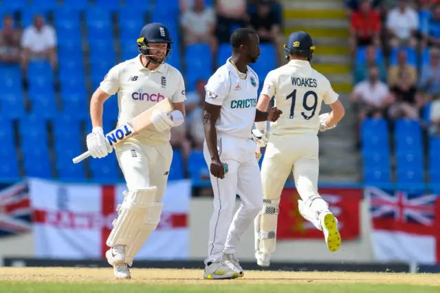 Jonny Bairstow and Kemar Roach