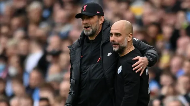 Jurgen Klopp and Pep Guardiola