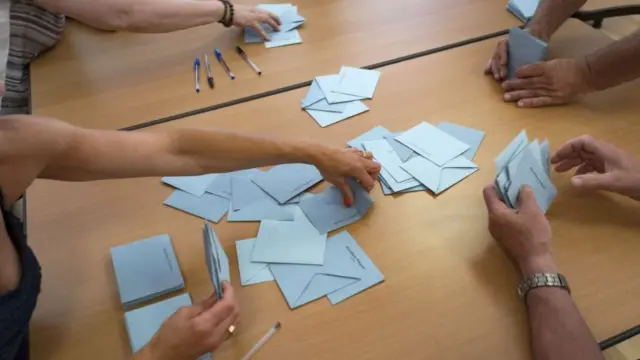 Counting in French election in 2017