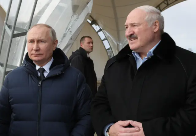 Presidents Putin of Russia and Lukashenko of Belarus meeting on Tuesday