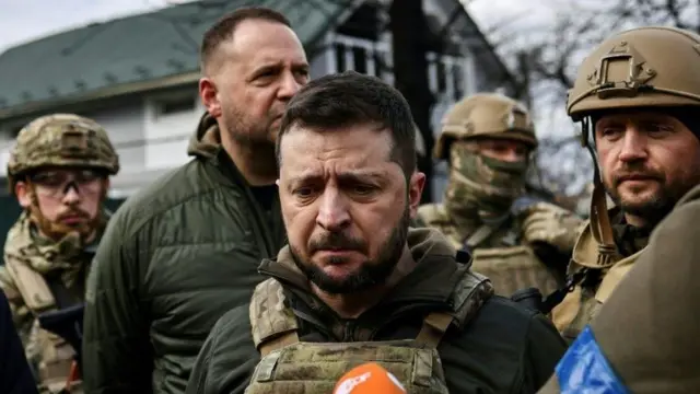 President Zelensky visited Bucha, and says what happened there is genocide