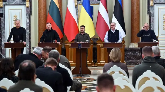 Zelensky hosted the leaders of four nations on Wednesday