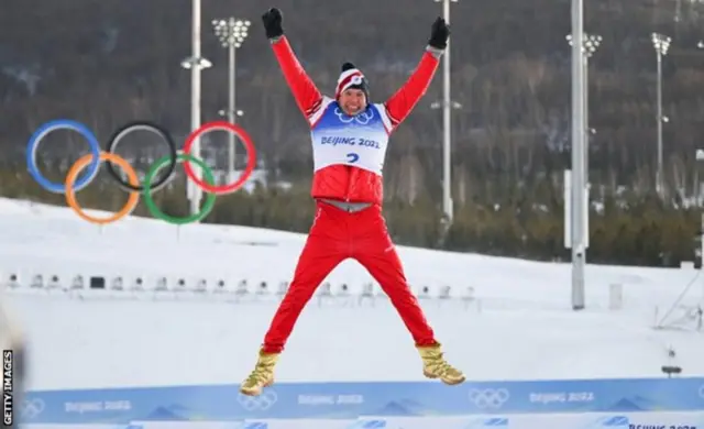 Alexander Bolshunov won three golds at the 2022 Winter Olympics in February