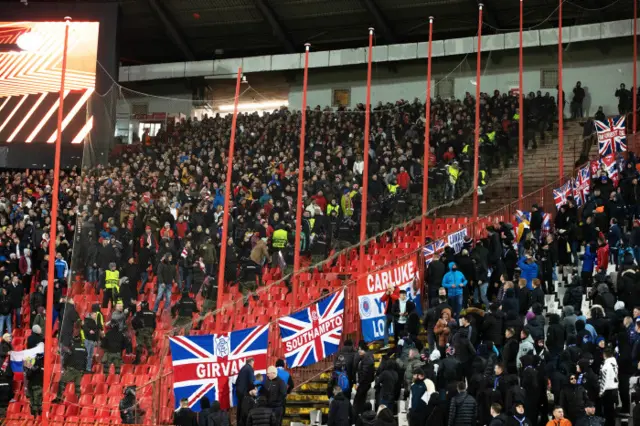 Red Star v Rangers fans