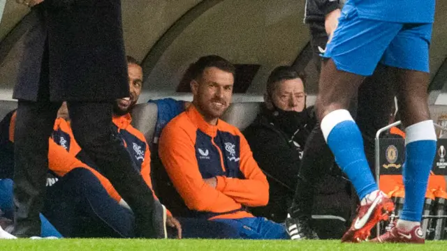 Aaron Ramsey on bench