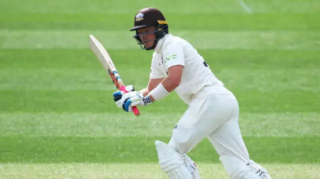 Ollie Pope batting for Surrey