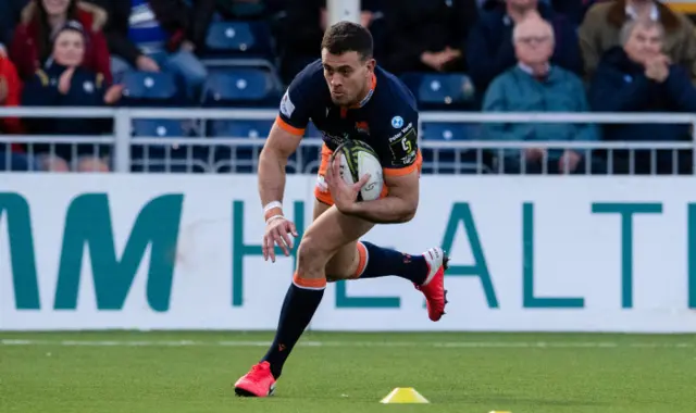 Emiliano Boffelli scores Edinburgh's first try of the evening