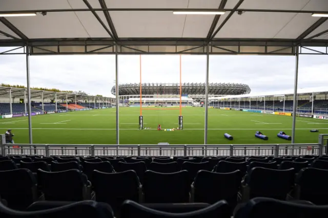 Edinburgh's DAM Health Stadium ahead of kick-off