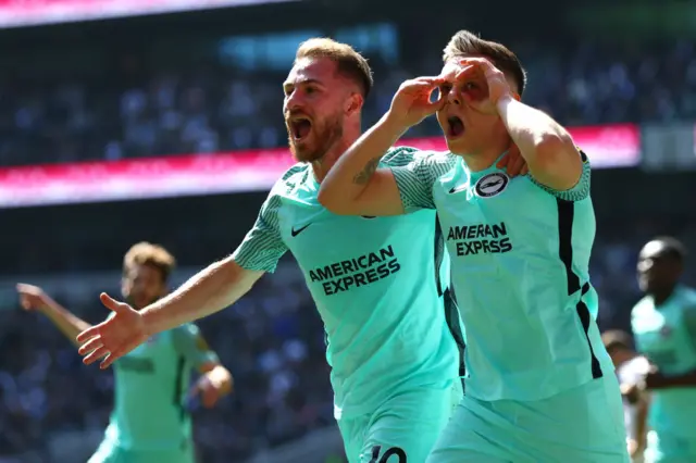 Brighton celebrate.