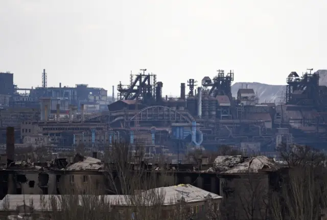 The Azovstal steel plant in Mariupol