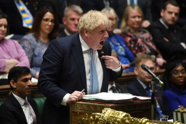 Boris Johnson in the Commons