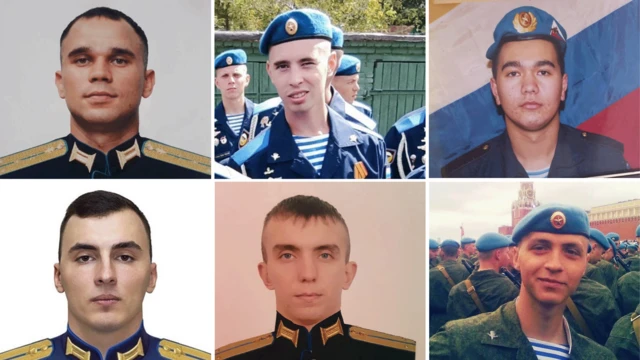 Some of the 39 Russian soldiers from the 331st regiment who are known to have died