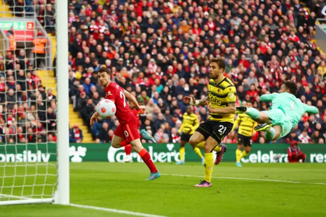 Diogo Jota, goal, Liverpool, Watford, Premier League, Anfield