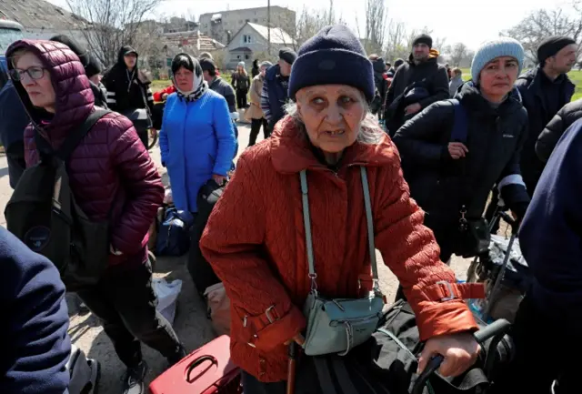 People fleeing Mariupol