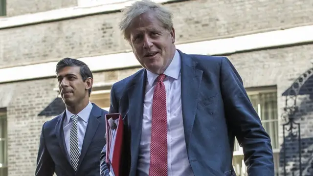 Rishi Sunak and Boris Johnson