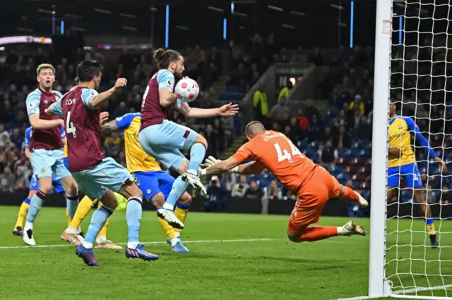 Burnley's Jack Cork has goal disallowed