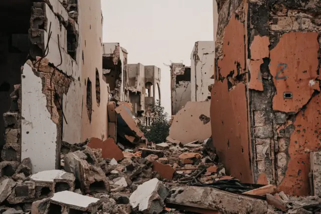 A view of the city of Sirte, which is under control of Libyan warlord Khalifa Haftar's forces, in Libya on December 06, 2021.