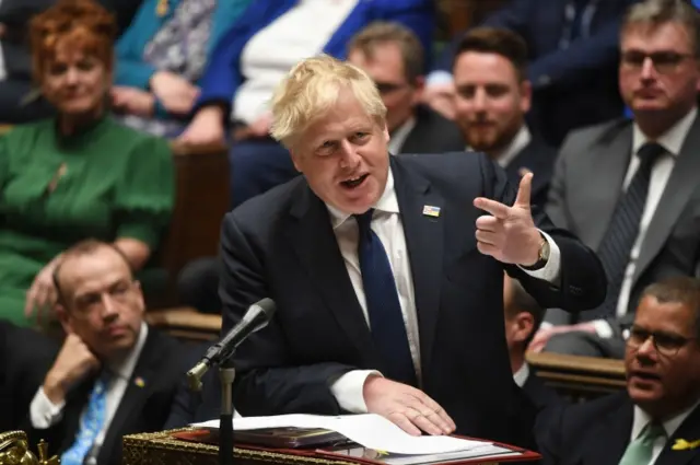 Boris Johnson in the Commons