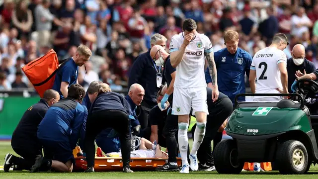 Ashley Westwood treated at London Stadium