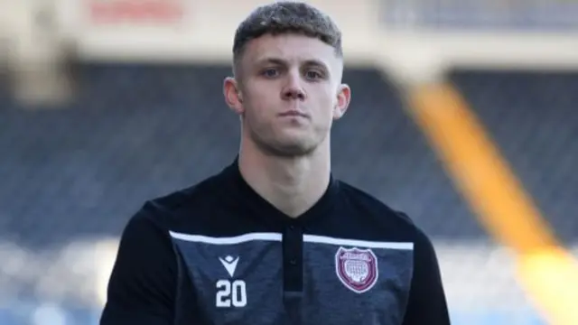 Livingston loanee Jack Hamilton leads the line for Arbroath