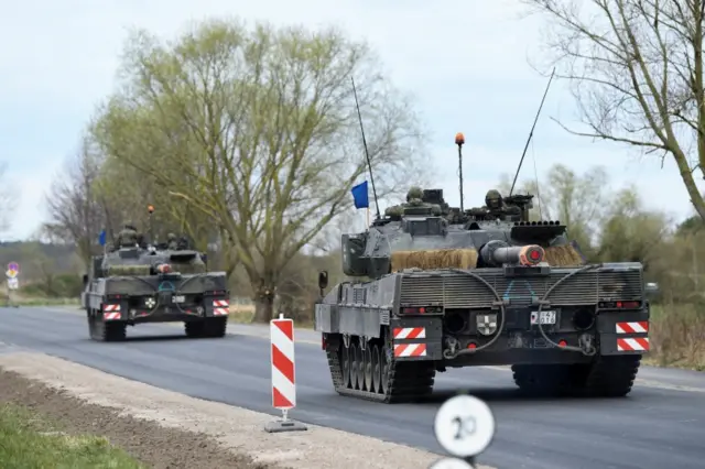 German tanks on Nato operations on April 2 2022