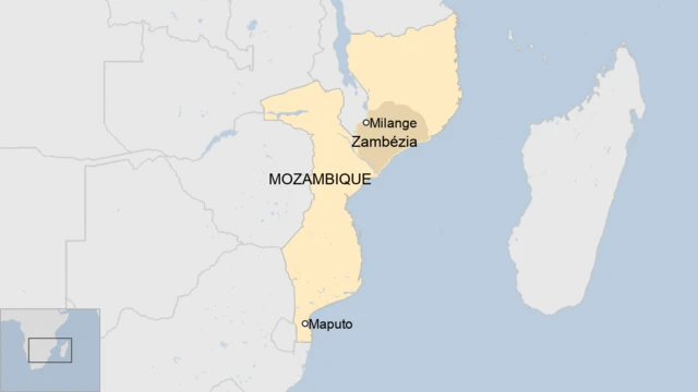 A map of Mozambique