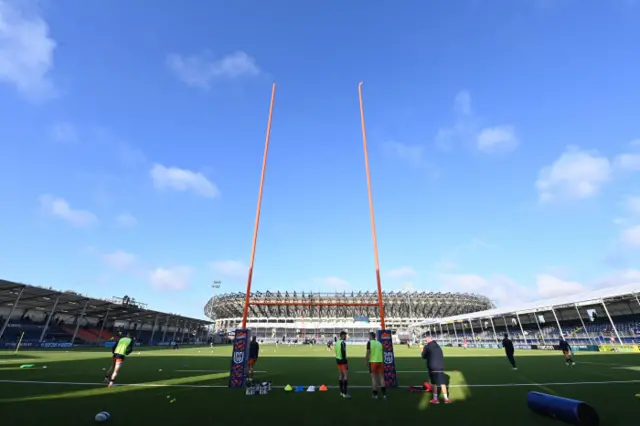 Edinburgh's DAM Health Stadium ahead of kick-off