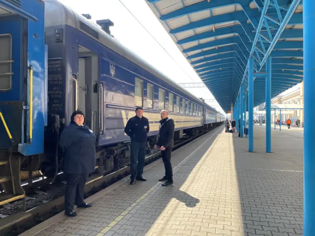 The train station in Zaporizhzhia