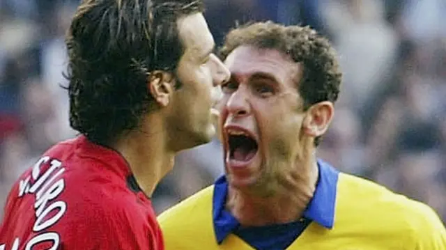 Ruud van Nistlerooy and Martin Keown