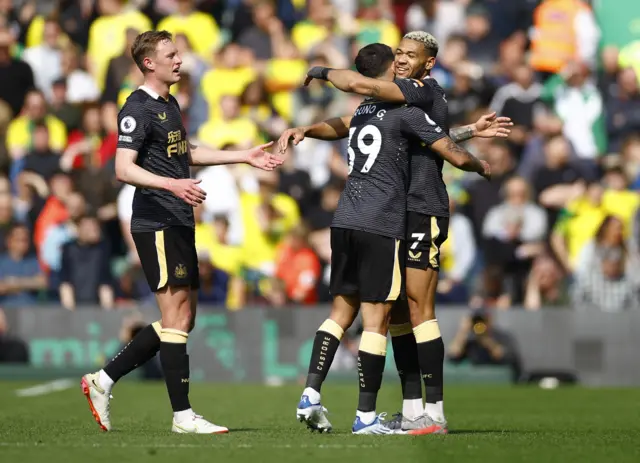 Joelinton celebrates