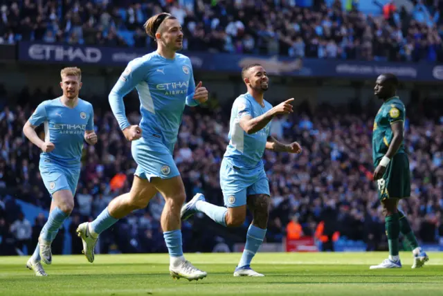 Gabriel Jesus celebrating his goal