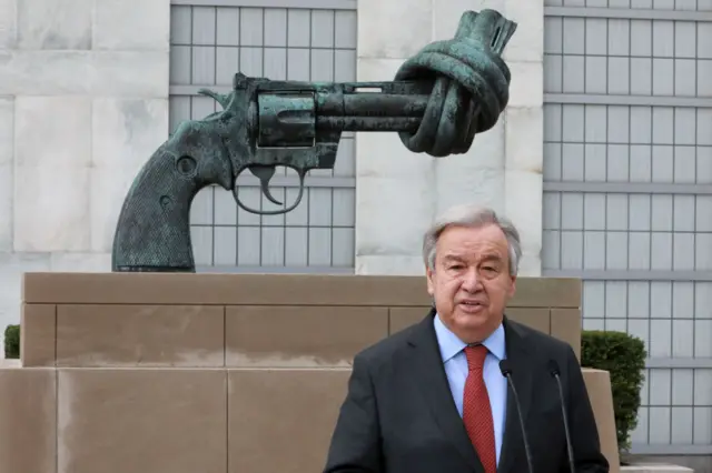 UN Secretary General Antonio Guterres in New York on 19 April