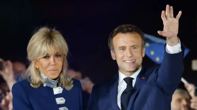 Brigitte and Emmanuel Macron